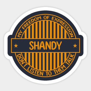 Shandy - Freedom of expression badge Sticker